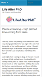 Mobile Screenshot of lifeafterphd.com